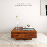 The Attic Meadow Wooden Coffee Table Teak